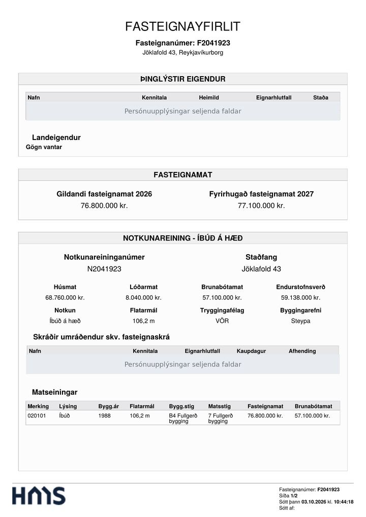 Kynningarbæklingur Jöklafold 43, síða 6 af 9